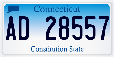 CT license plate AD28557