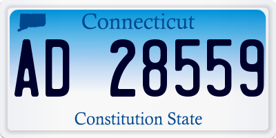 CT license plate AD28559