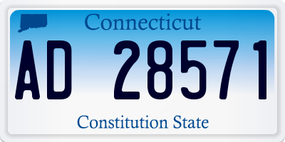CT license plate AD28571