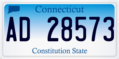CT license plate AD28573