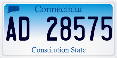 CT license plate AD28575
