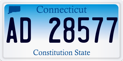 CT license plate AD28577