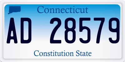 CT license plate AD28579