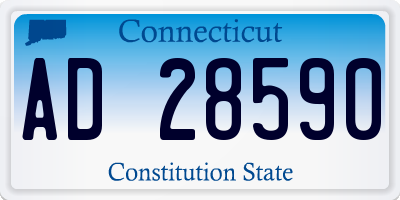 CT license plate AD28590