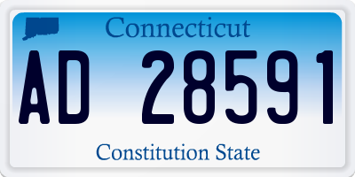 CT license plate AD28591