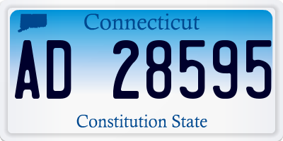 CT license plate AD28595