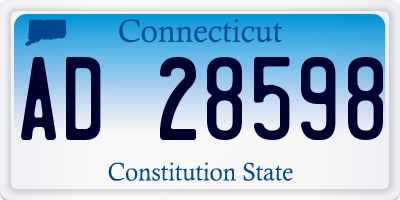 CT license plate AD28598