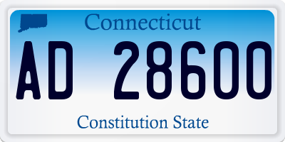 CT license plate AD28600