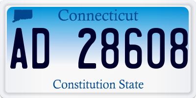 CT license plate AD28608