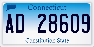 CT license plate AD28609