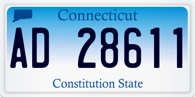 CT license plate AD28611