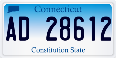 CT license plate AD28612