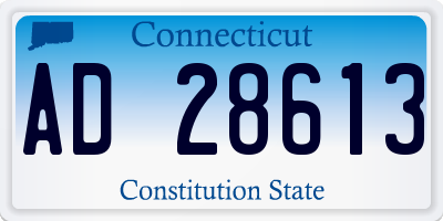 CT license plate AD28613