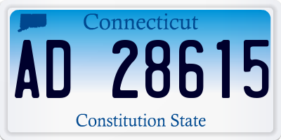 CT license plate AD28615
