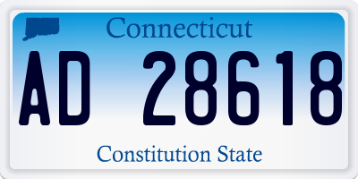 CT license plate AD28618