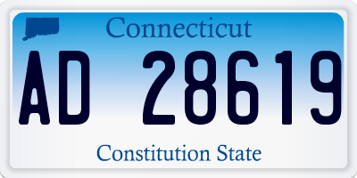 CT license plate AD28619