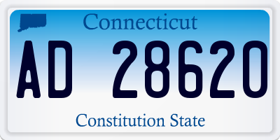 CT license plate AD28620