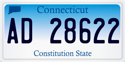 CT license plate AD28622