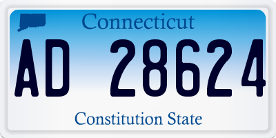CT license plate AD28624