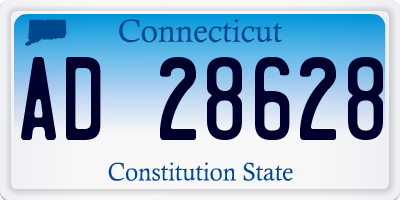 CT license plate AD28628