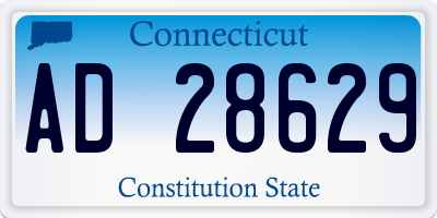 CT license plate AD28629