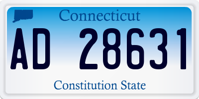 CT license plate AD28631