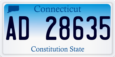 CT license plate AD28635