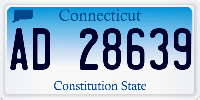 CT license plate AD28639