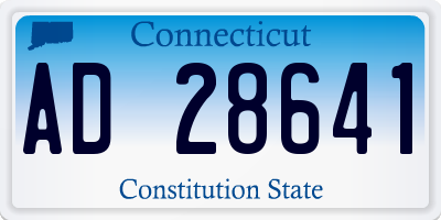 CT license plate AD28641