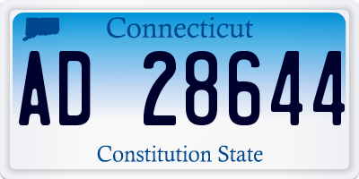 CT license plate AD28644
