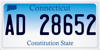 CT license plate AD28652
