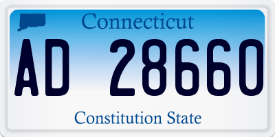 CT license plate AD28660