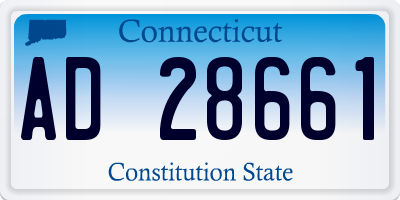 CT license plate AD28661