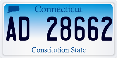 CT license plate AD28662