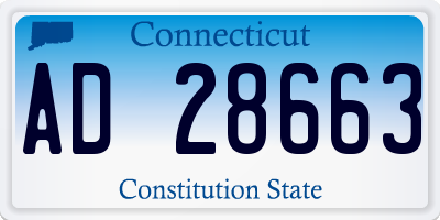 CT license plate AD28663