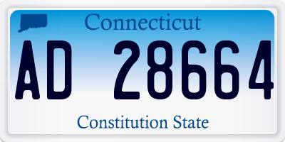 CT license plate AD28664