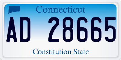 CT license plate AD28665