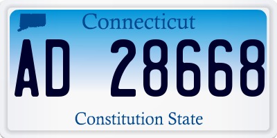 CT license plate AD28668
