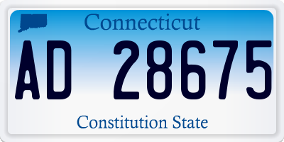 CT license plate AD28675