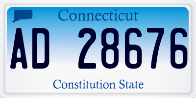 CT license plate AD28676