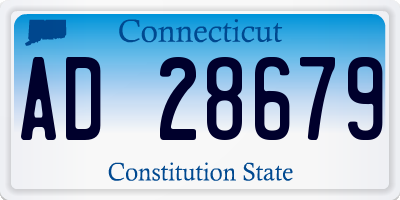 CT license plate AD28679