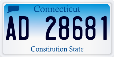 CT license plate AD28681