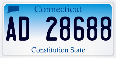 CT license plate AD28688
