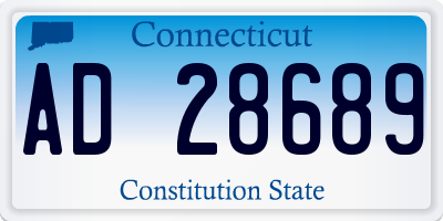 CT license plate AD28689