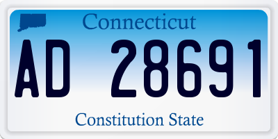 CT license plate AD28691