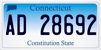 CT license plate AD28692