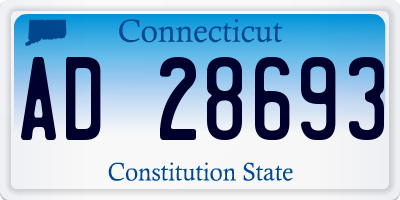 CT license plate AD28693