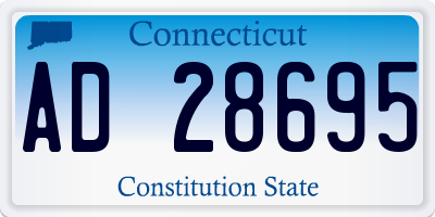 CT license plate AD28695