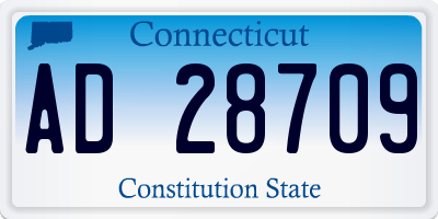 CT license plate AD28709