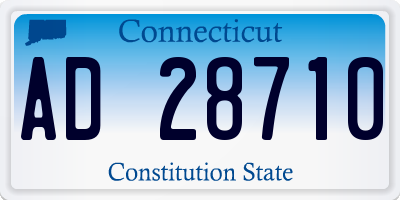 CT license plate AD28710